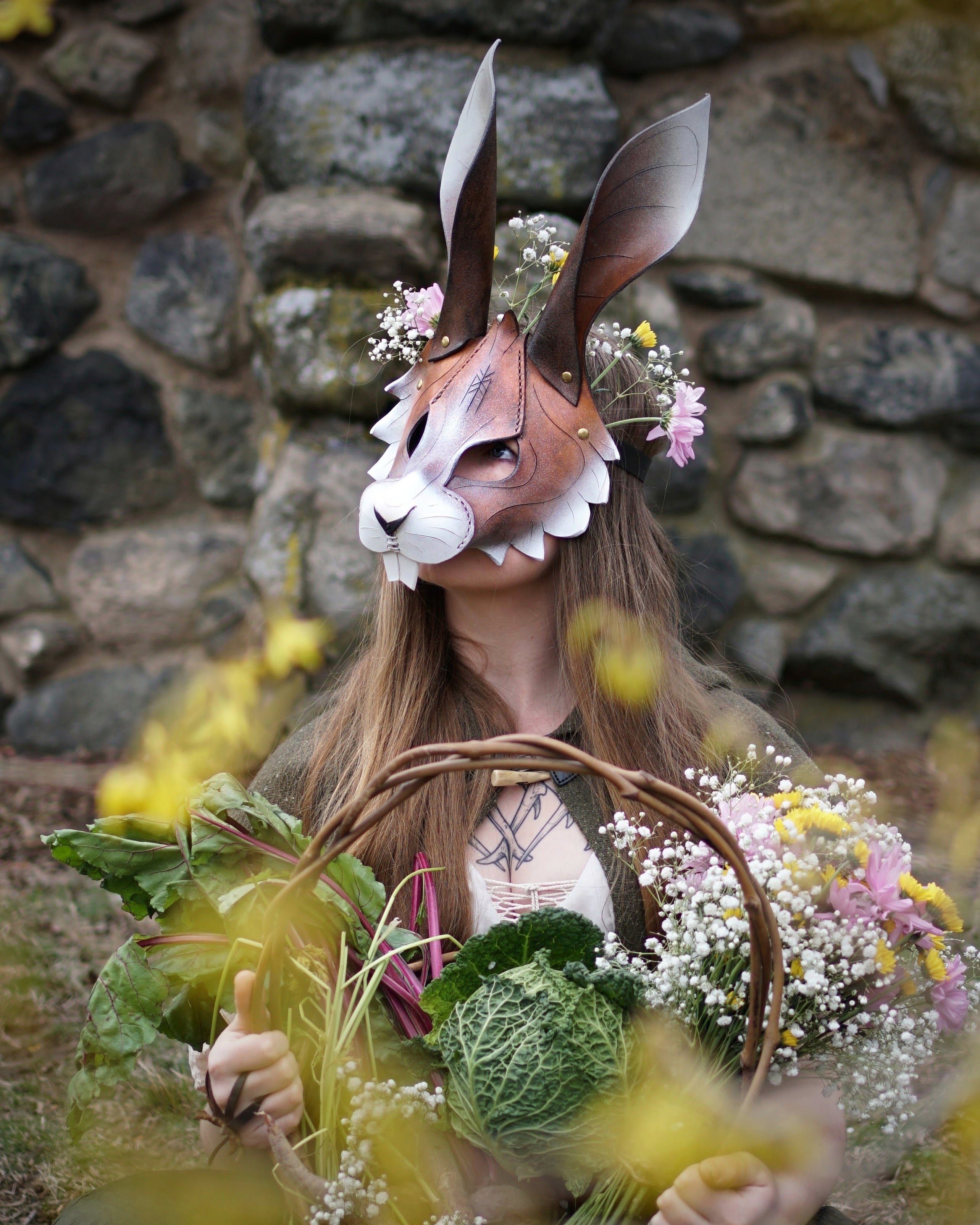 Ostara's Rabbit Mask - Embercraft Creations