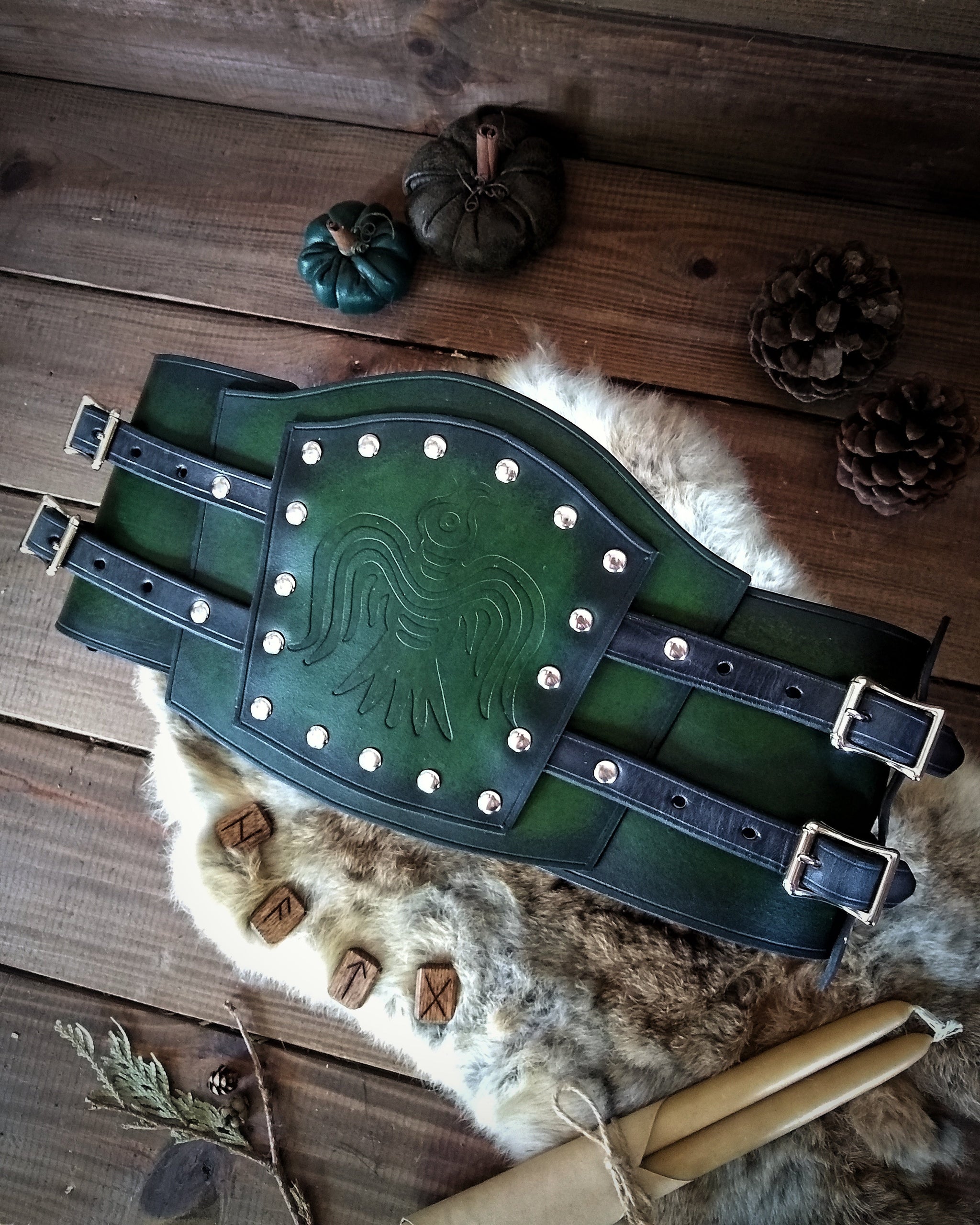 Customized Leather Handmade Wallet Celtic Viking Warrior -  Israel